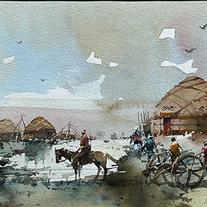 thumbnail of Kazakh yurts