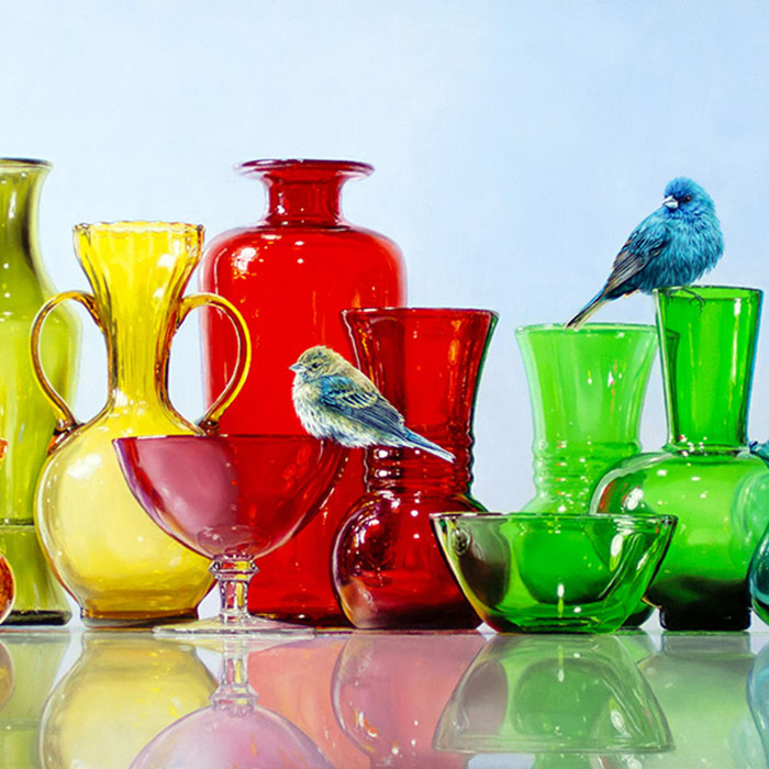 thumbnail of Indigo Buntings & Colored Glass